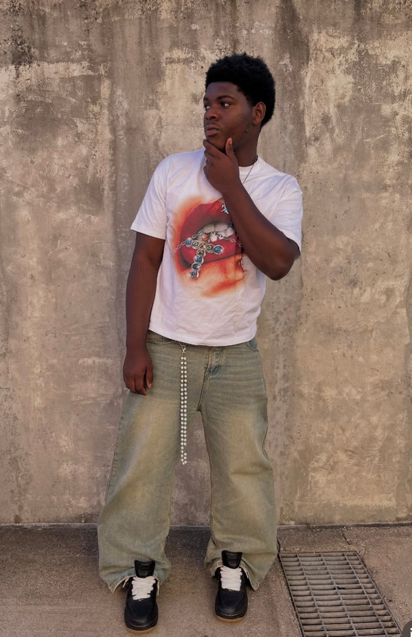 Customer wearing Outcast Apparel products